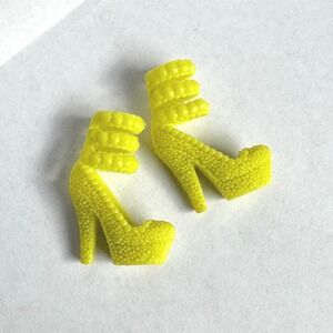 Barbie Doll Neon‎ Yellow Platform High Heels Shoes